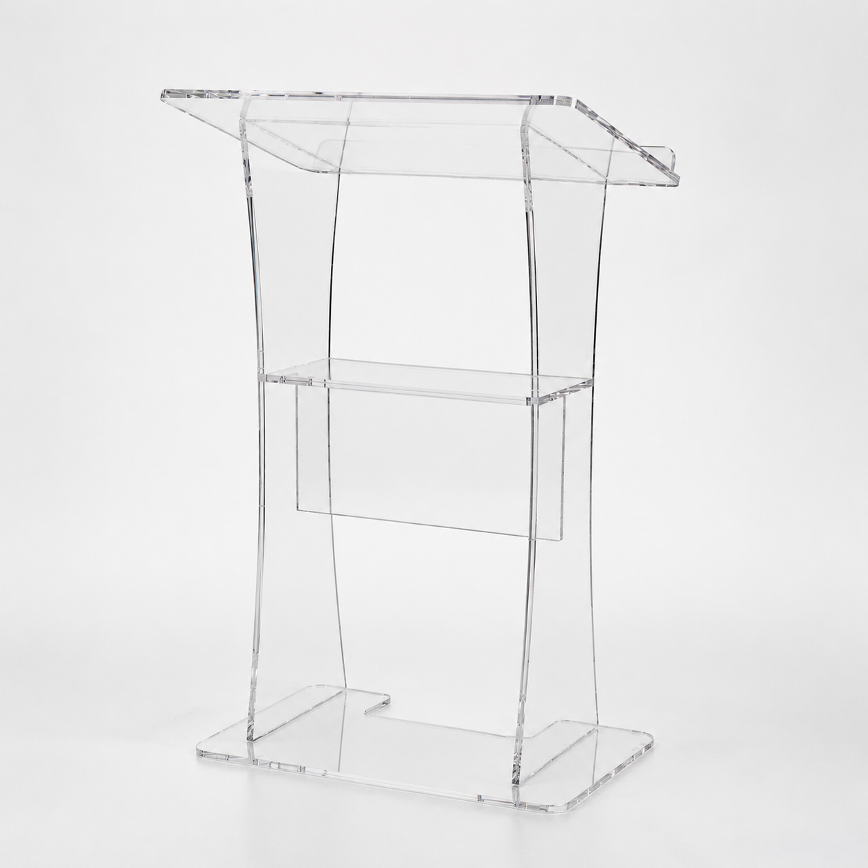 Acrylic Podium AT11 – Angular Clear Acrylic Lectern