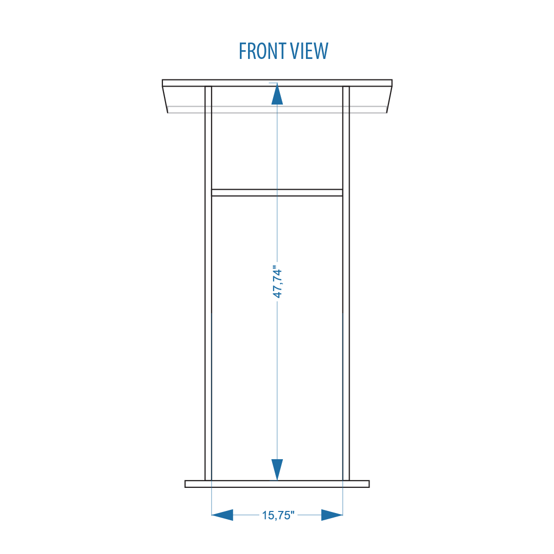 Acrylic Podium AT12 – Geometric Clear Acrylic Lectern