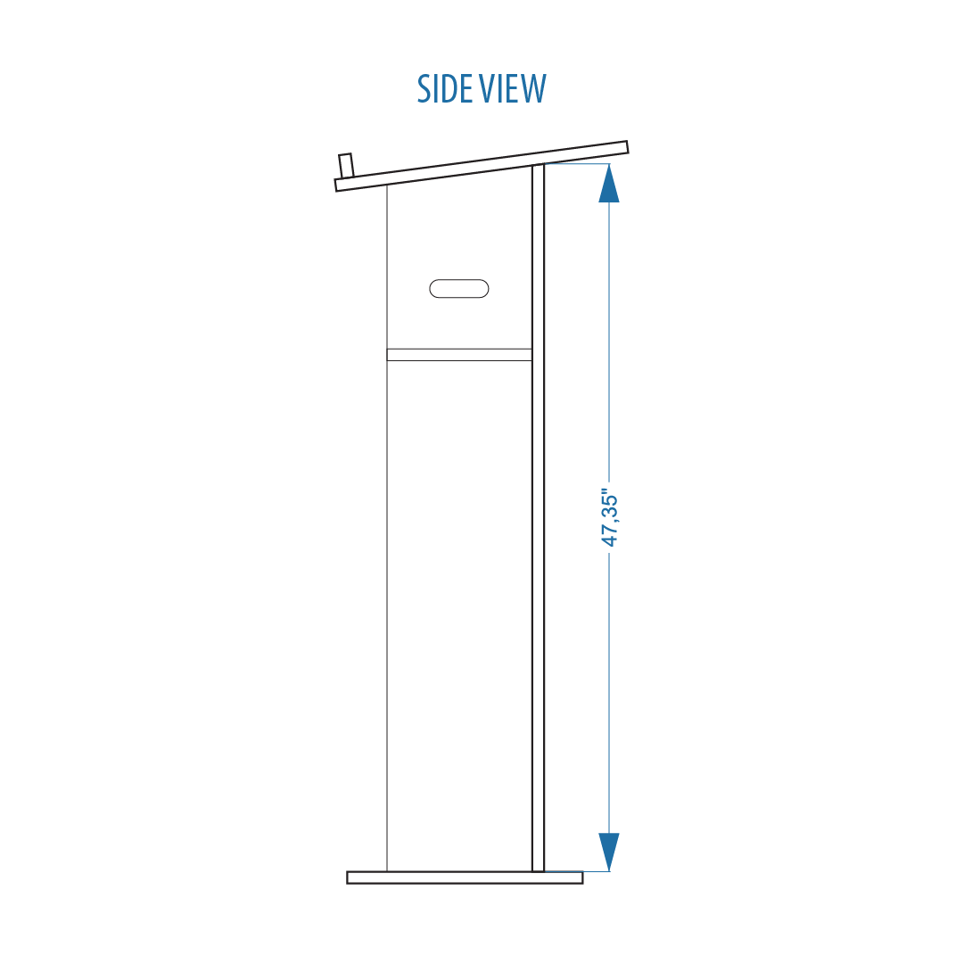 Acrylic Podium AT12 – Geometric Clear Acrylic Lectern