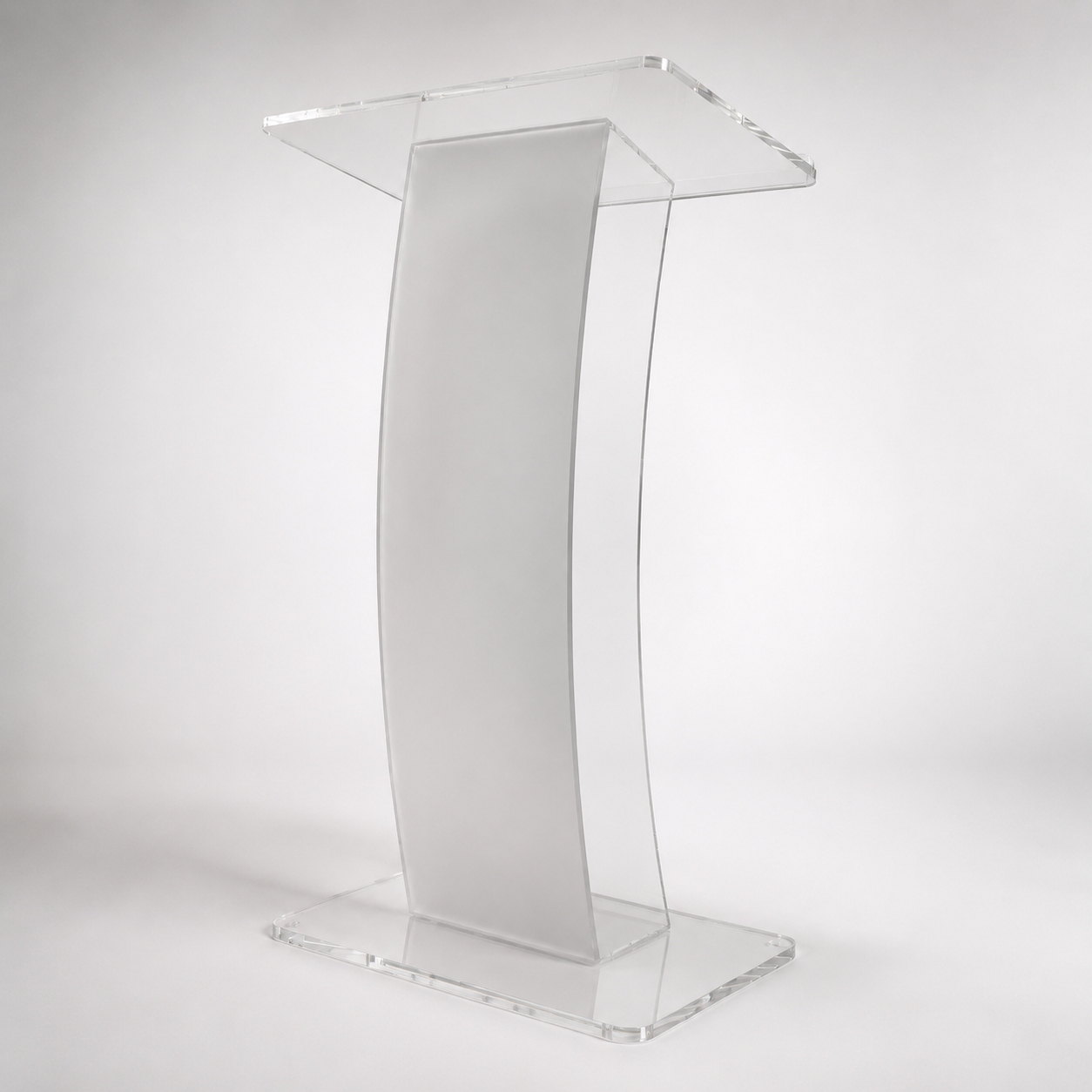 Acrylic Podium AT08 – Frosted Panel Clear Acrylic Lectern