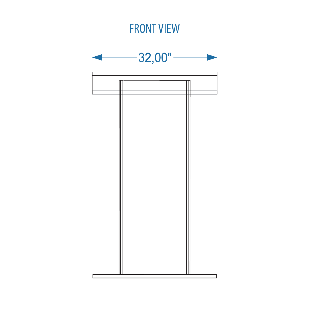 Acrylic Podium AT08 – Frosted Panel Clear Acrylic Lectern