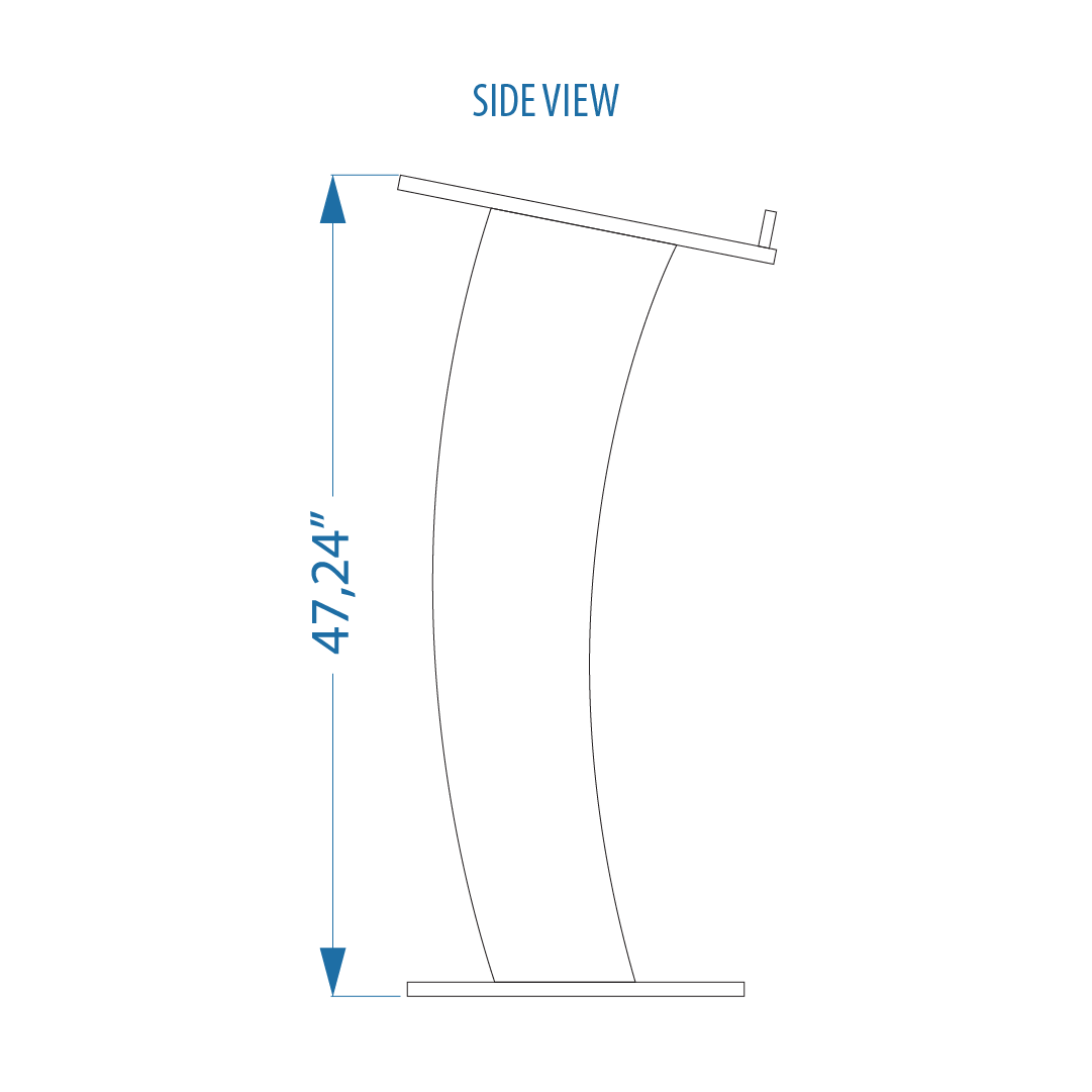 Acrylic Podium AT08 – Frosted Panel Clear Acrylic Lectern