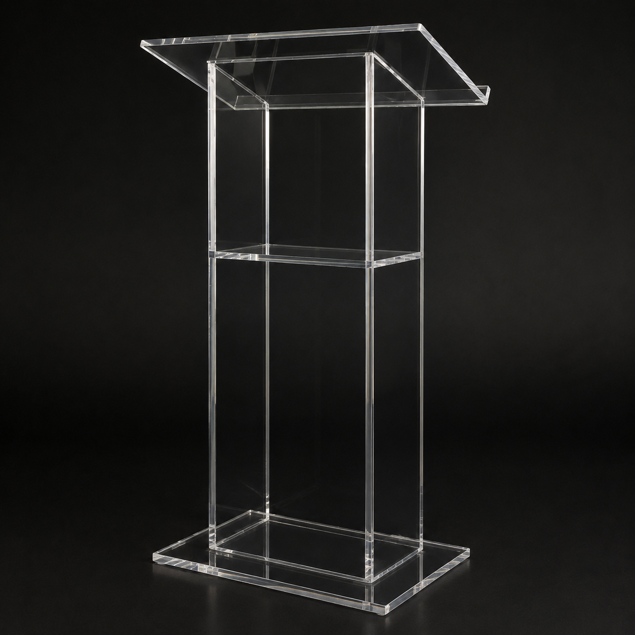 Acrylic Podium AT09 – Wide Base Clear Acrylic Lectern