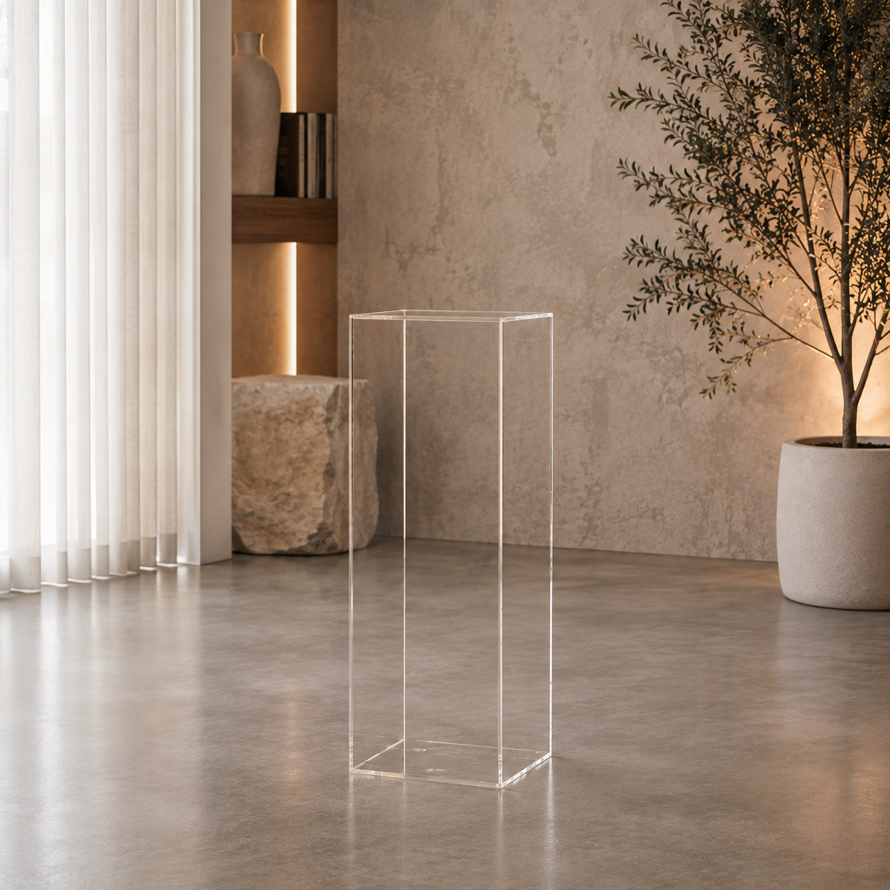 Clear Acrylic Pedestal