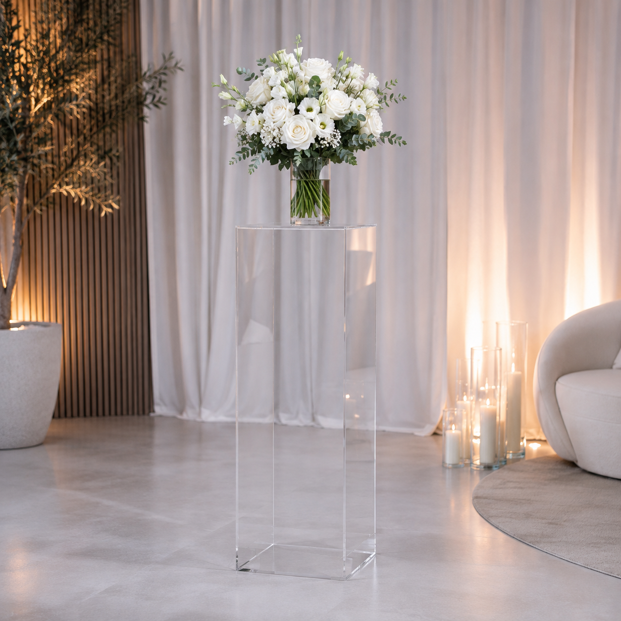 Clear Acrylic Pedestal
