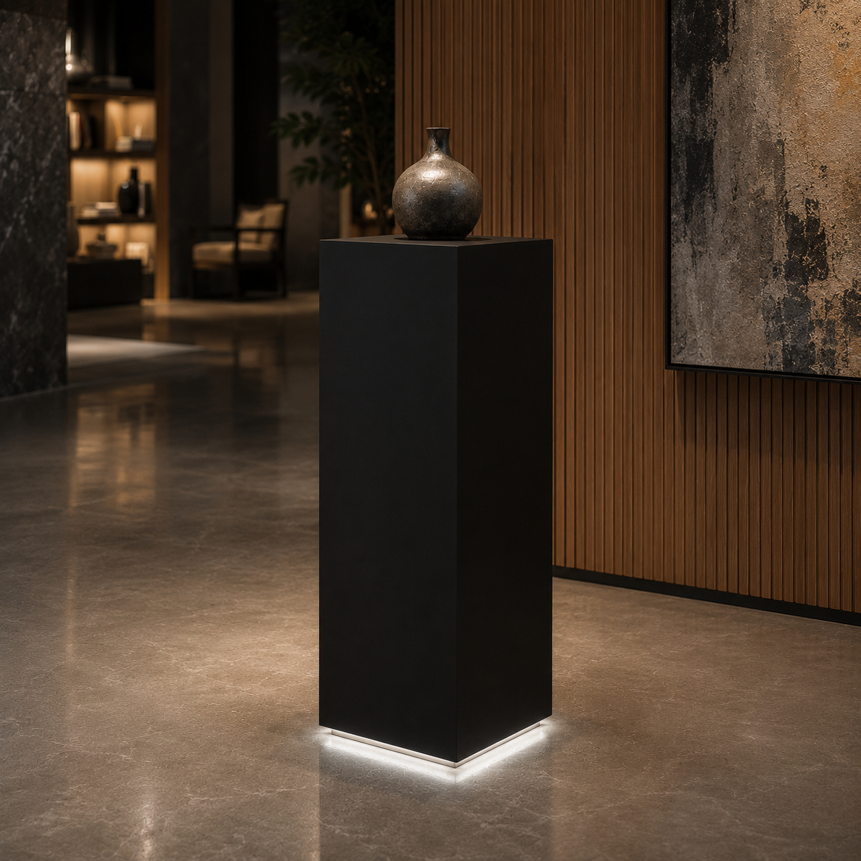 Floor LED Accent Lighted Pedestals – Underlit Display Stands